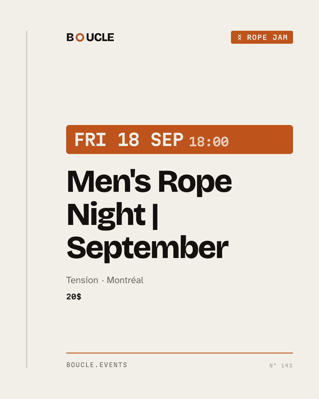Men's Rope Night | September