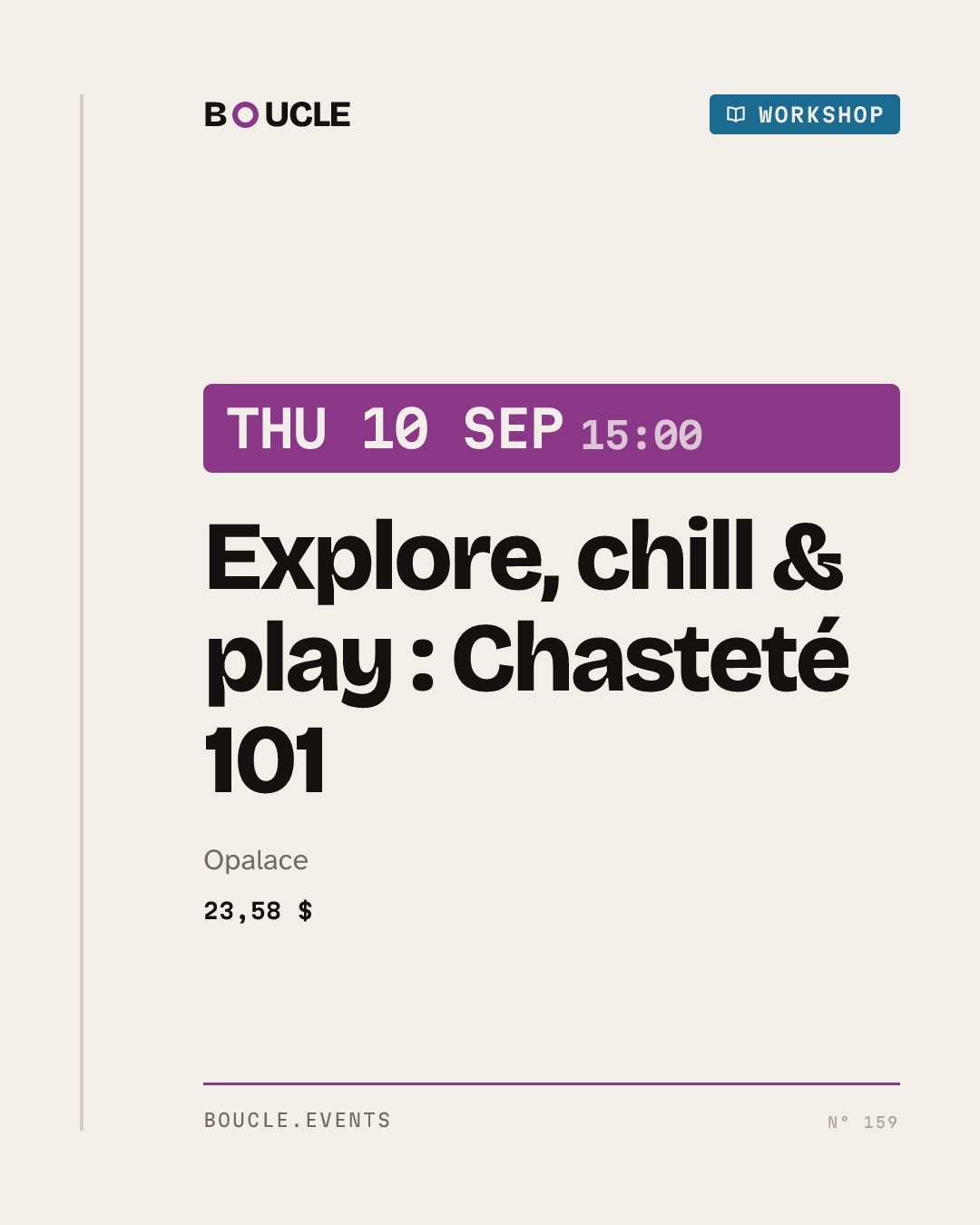 Explore, chill & play : Chasteté 101