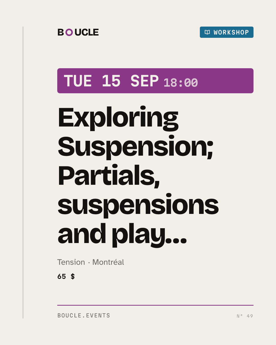 Exploring Suspension; Partials, suspensions and play…